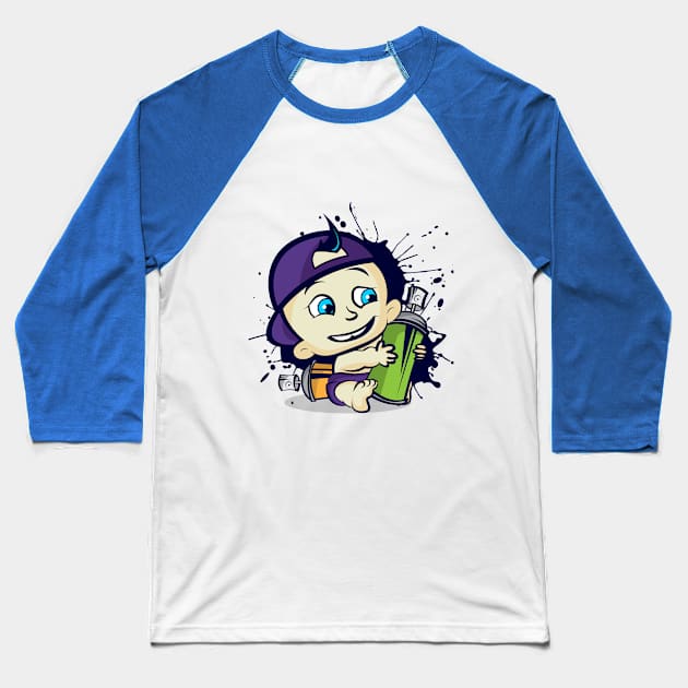 Born Graffiti Baseball T-Shirt by n_ram17